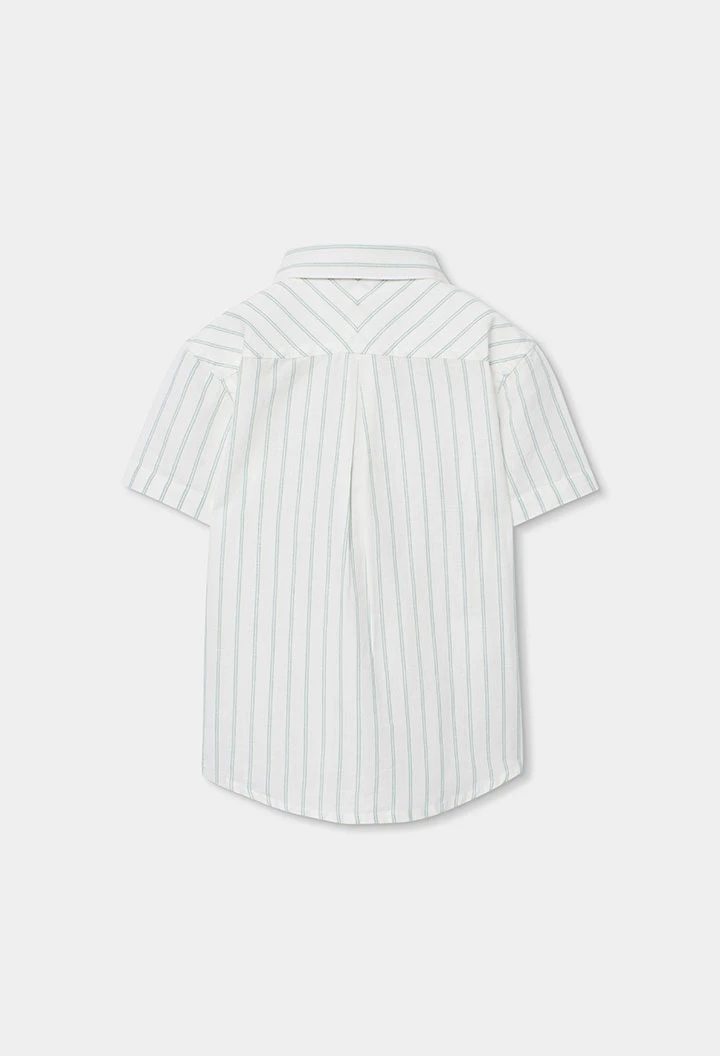 Camicia bambino di lino a righe