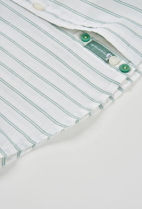 Camicia bambino di lino a righe