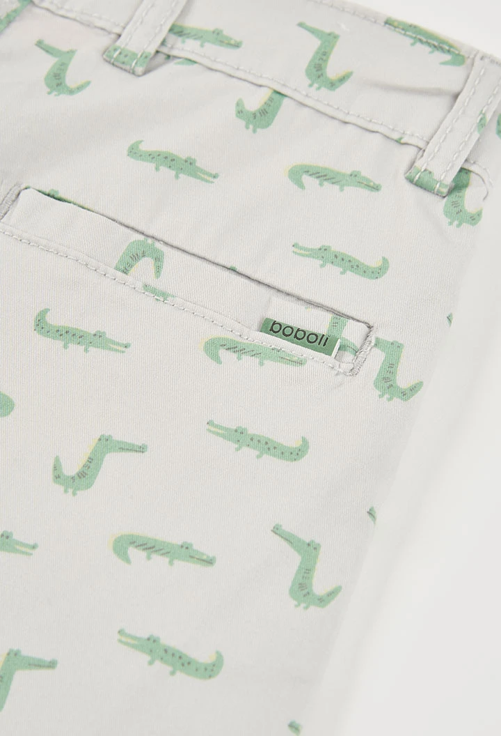 Short en coton imprimé