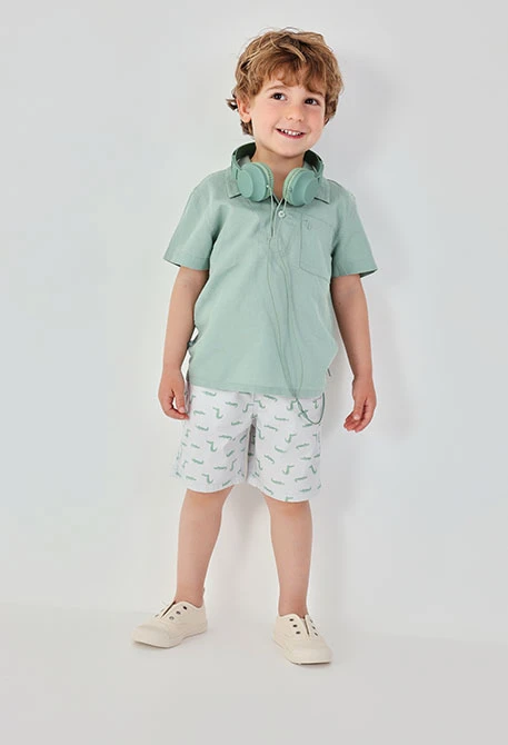 Bermudas de algodón estampado