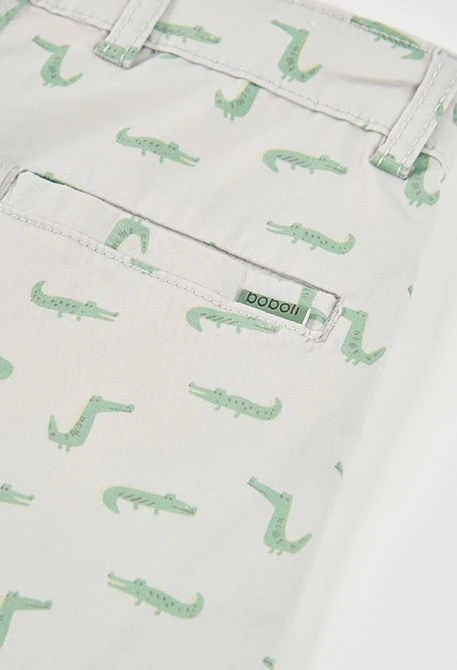 Bermudas de algodão estampado