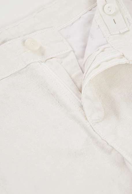 White linen Bermuda shorts