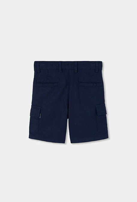 Bermudas de linho azul-marinho