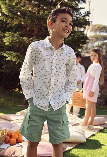 Bermudas linho verde