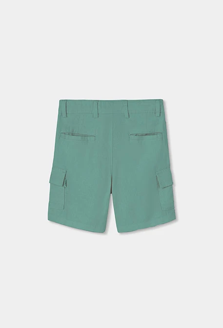 Bermudas lino verde