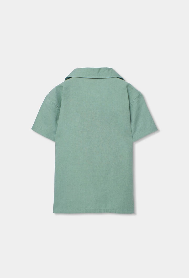 Polo niño lino verde