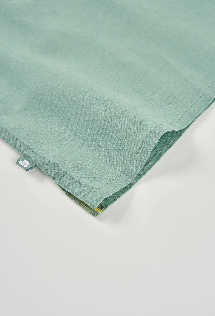 Polo criança linho verde