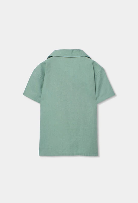 Polo niño lino verde