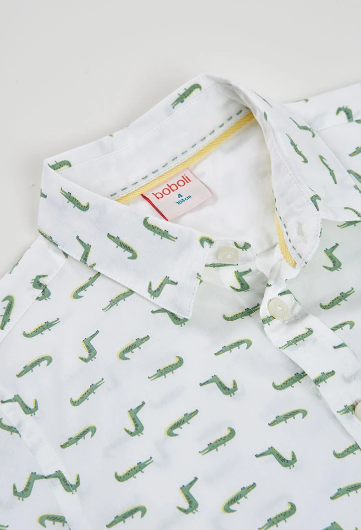 Camisa niño estampado cocodrilo