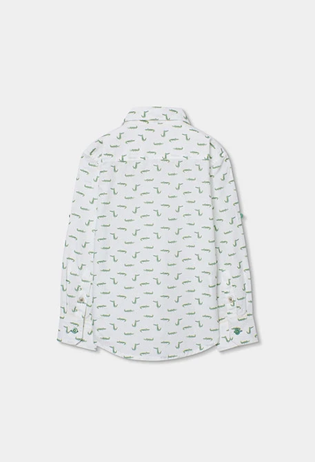 Camicia bambino stampata coccodrillo