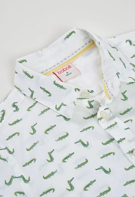 Chemise enfant imprimé crocodile