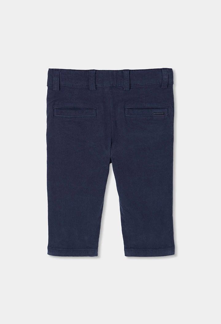 Pantalone in microvelluto bambino blu navy