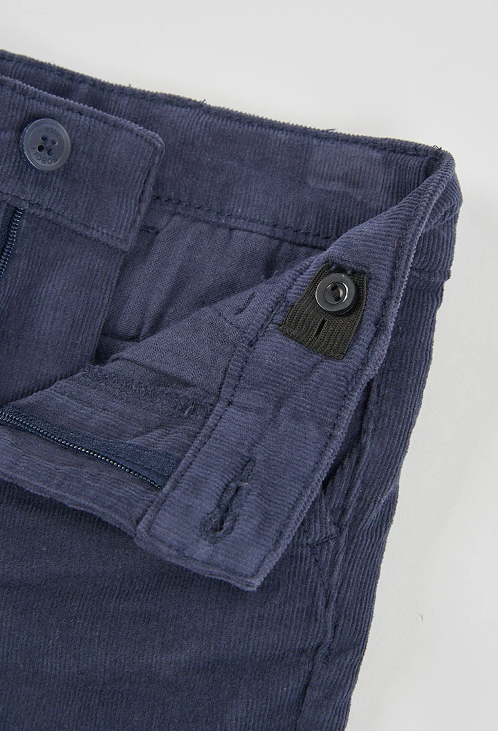 Mikrokord-Hose für Jungen in Marineblau