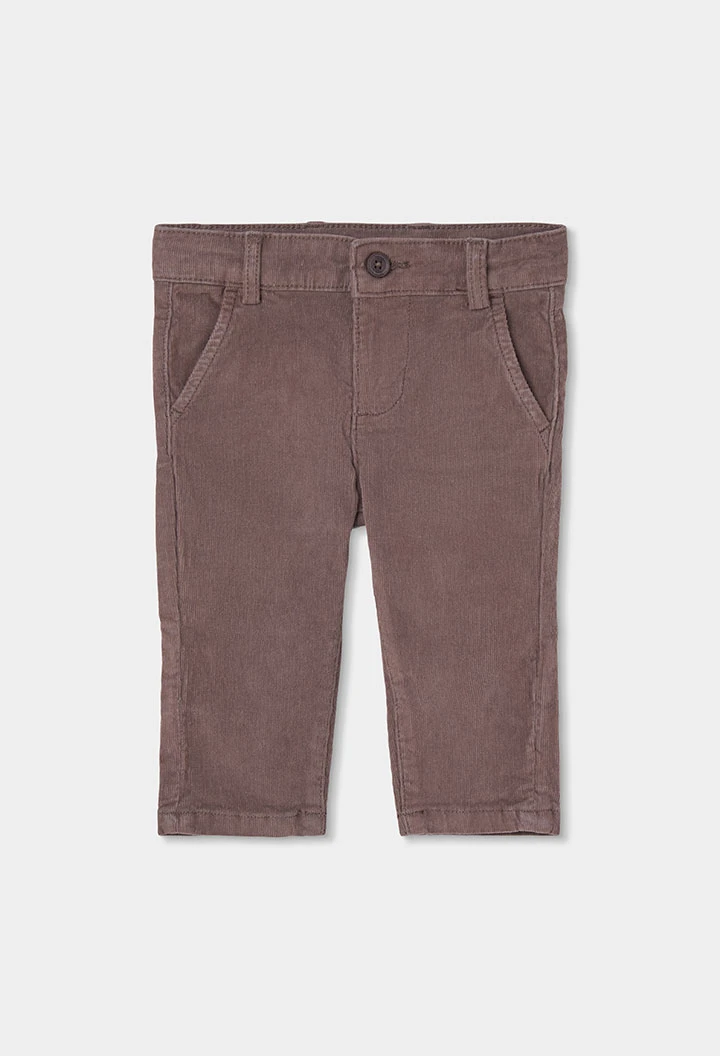 Braune Mikrokord-Hose für Jungen