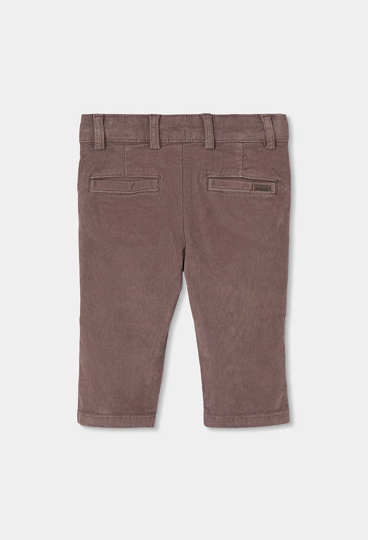 Pantalone in microvelluto bambino marrone