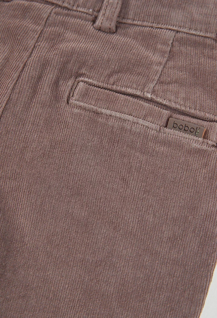 Braune Mikrokord-Hose für Jungen