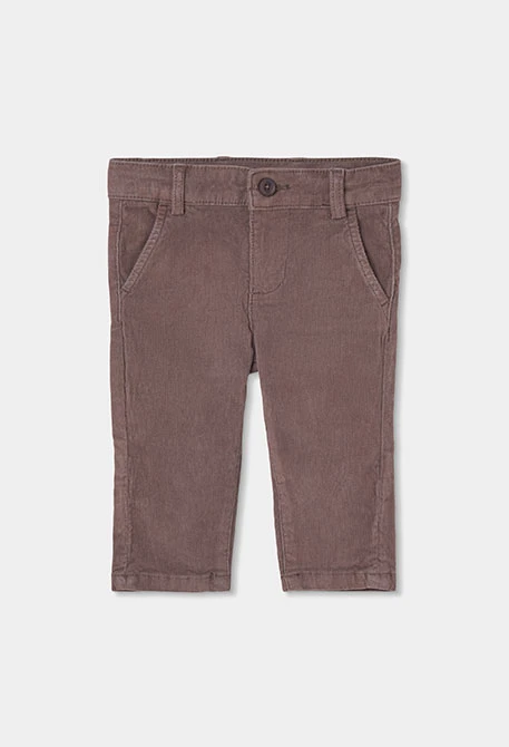 Pantalone in microvelluto bambino marrone