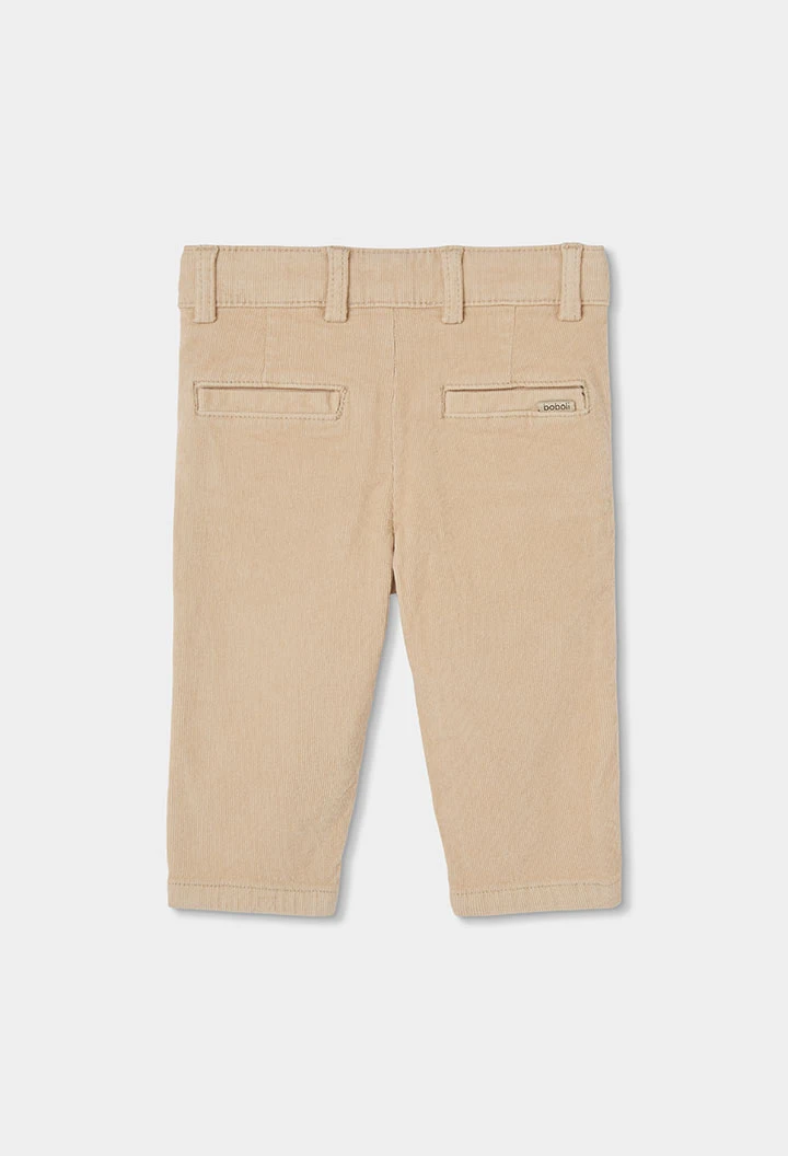 Pantalón micropana niño beige