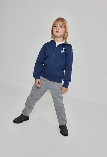 Cargo-Hose Junge grau meliert