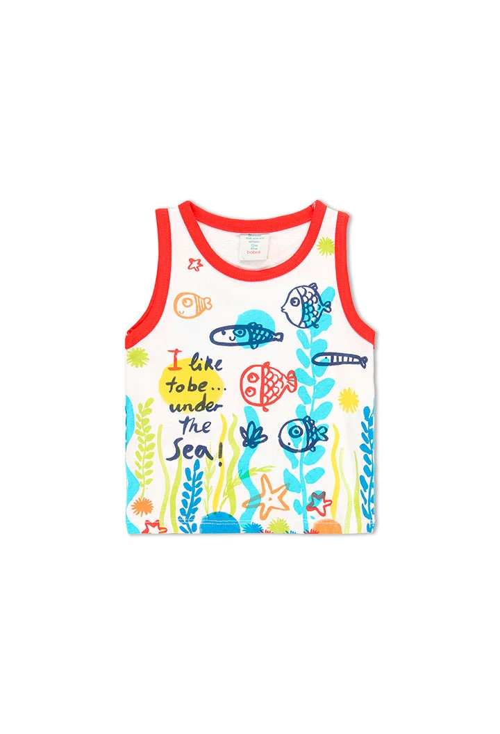 T-Shirt tricot "poissons" pour bébé garçon