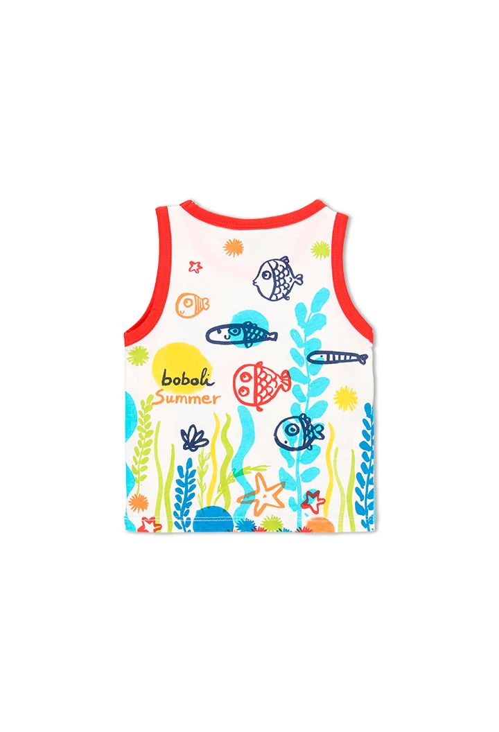 T-Shirt tricot "poissons" pour bébé garçon