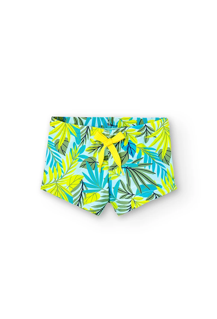 Badehose polyamid "blätter" für baby junge