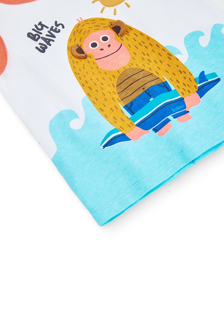 Camiseta punto estampada de bebé