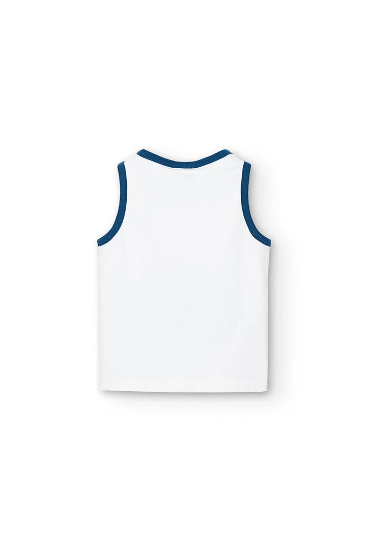 Strick-Shirt mit Trägern, für Baby-Jungen, in Farbe Weiß
