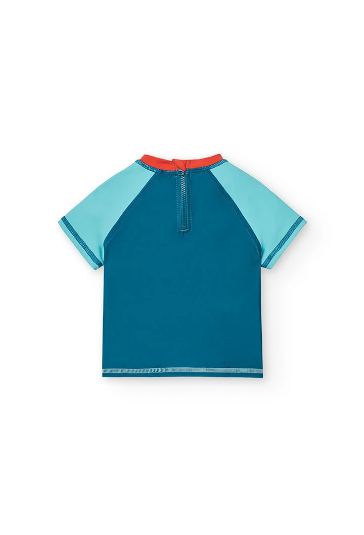 Camisola de malha poliamida de bebé menino em azul