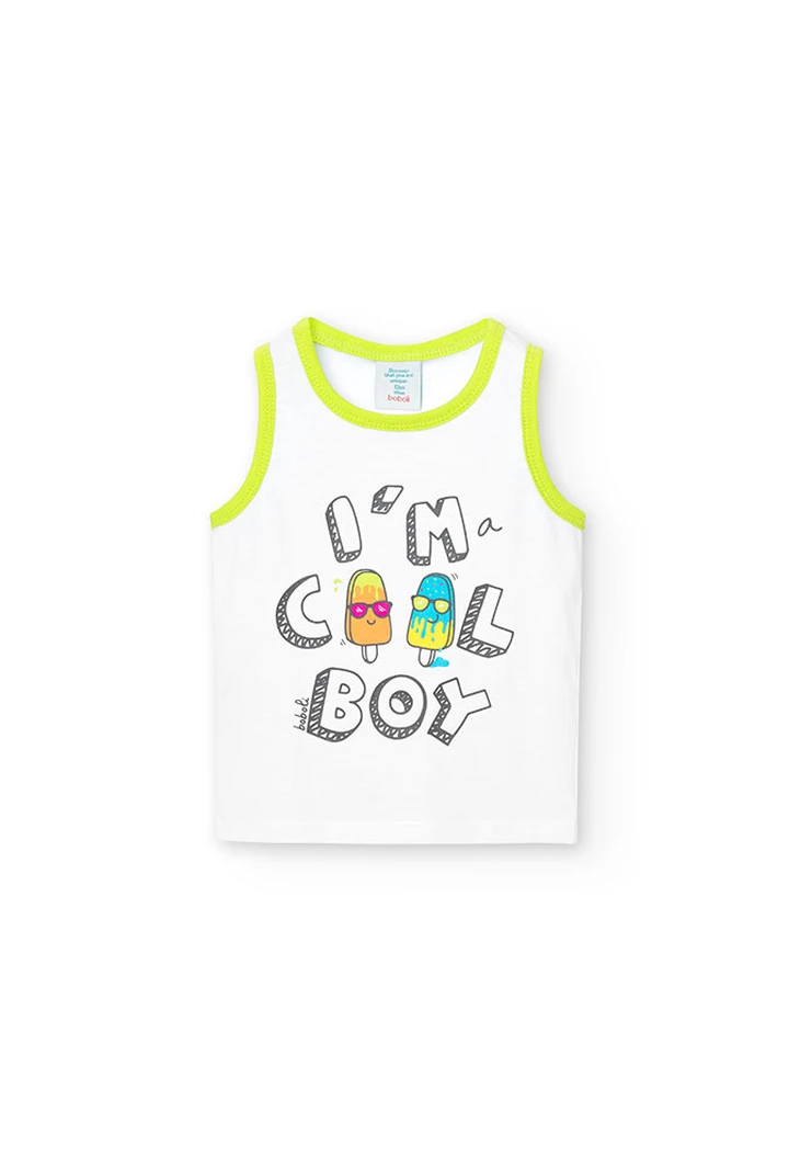 Débardeur tricoté pour fille blanc
