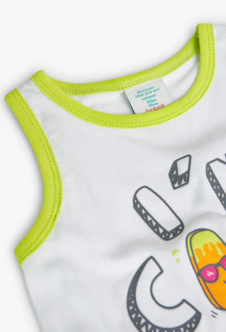 Débardeur tricoté pour fille blanc