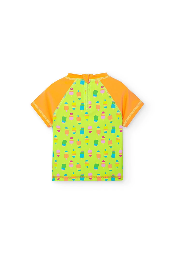 T-shirt tricoté polyamide imprimé pour bébé garçon