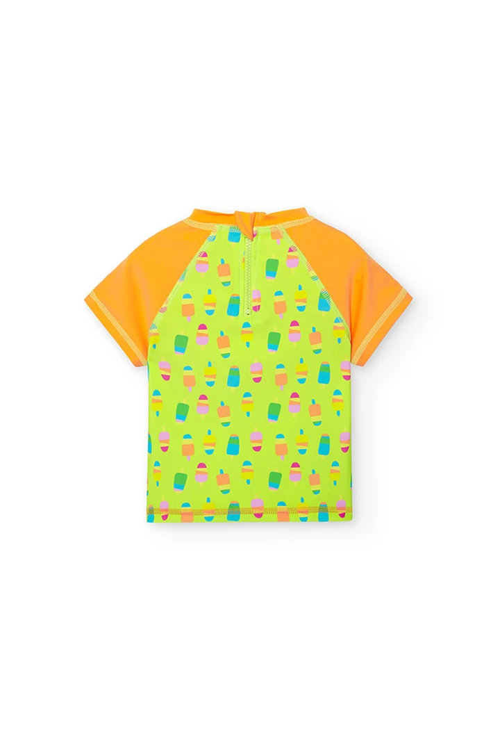 T-shirt tricoté polyamide imprimé pour bébé garçon