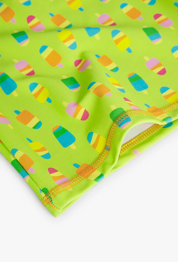 T-shirt tricoté polyamide imprimé pour bébé garçon