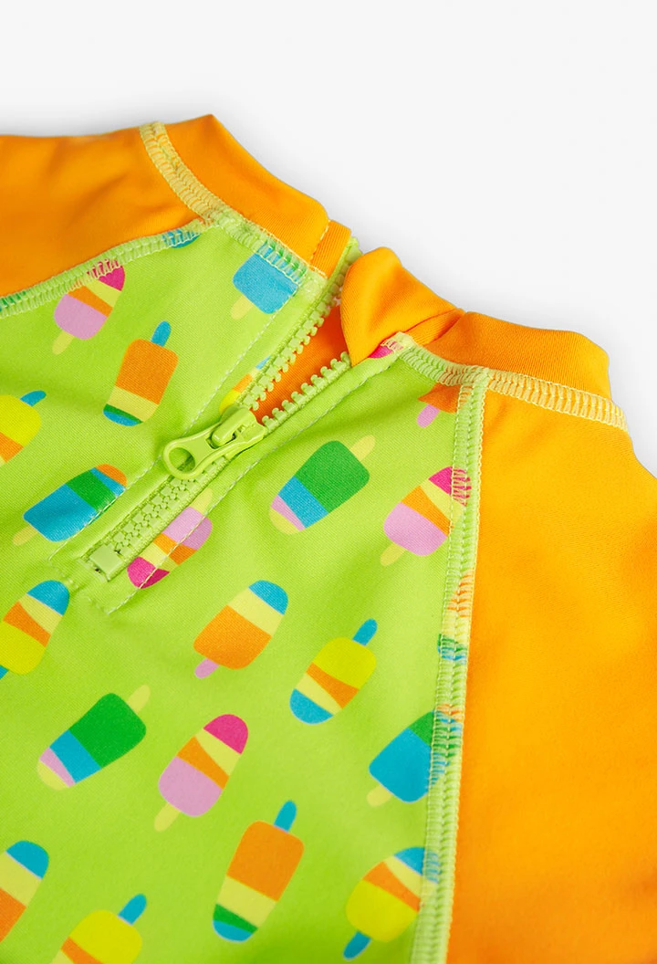 T-shirt tricoté polyamide imprimé pour bébé garçon