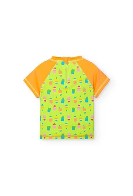 Maglietta in jersey poliammide da neonato stampata