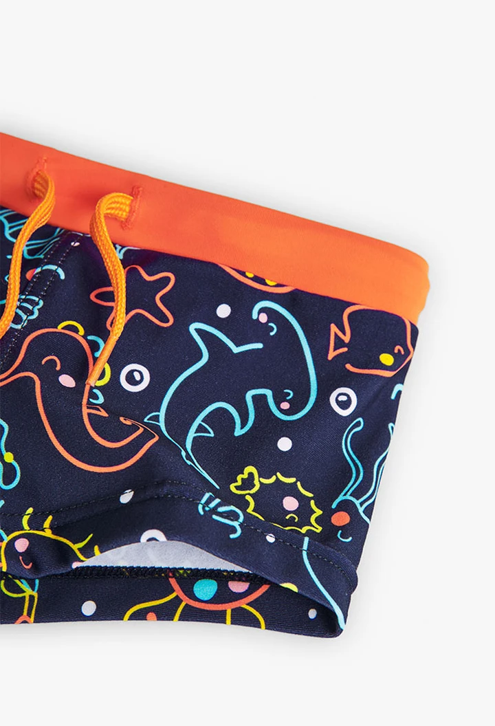 Banyador de poliamida estampat de bebè nen