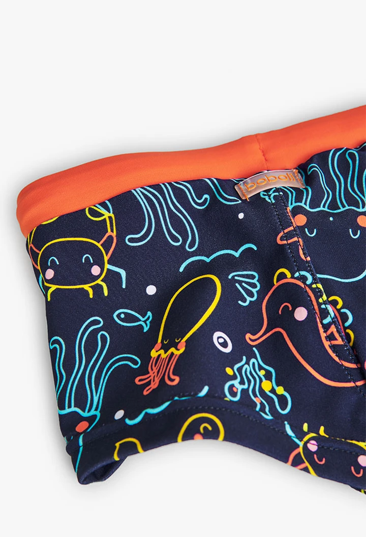 Banyador de poliamida estampat de bebè nen