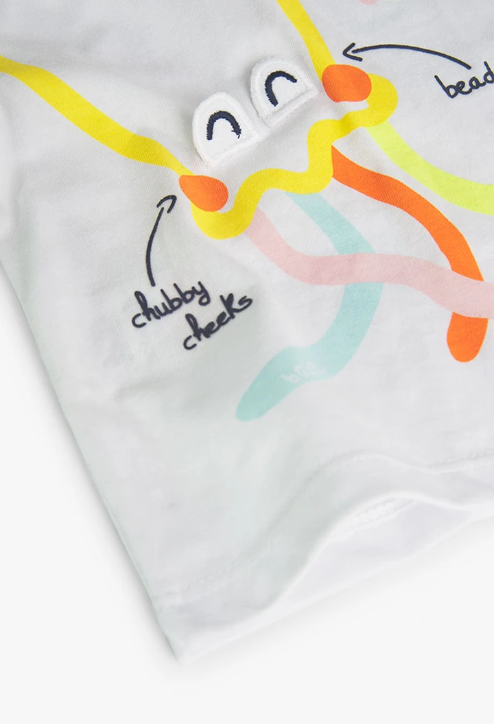 T-shirt tricoté blanc pour bébé garçon