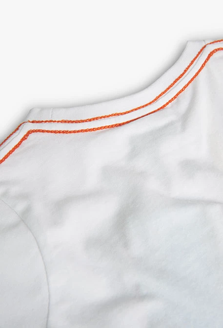 Maglietta in jersey bianca da neonato