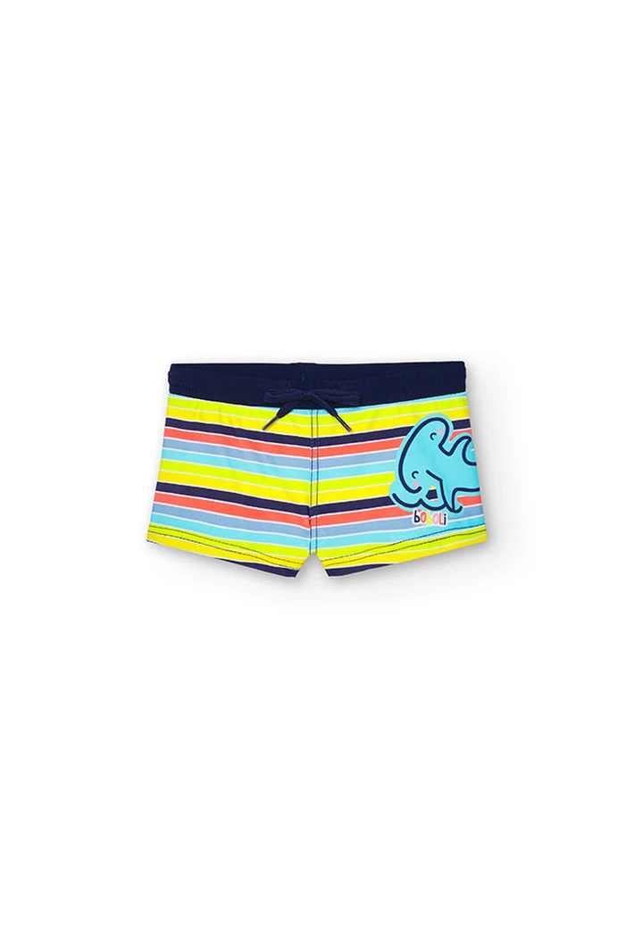 Maillot de bain polyamide rayé imprimé bébé garçon