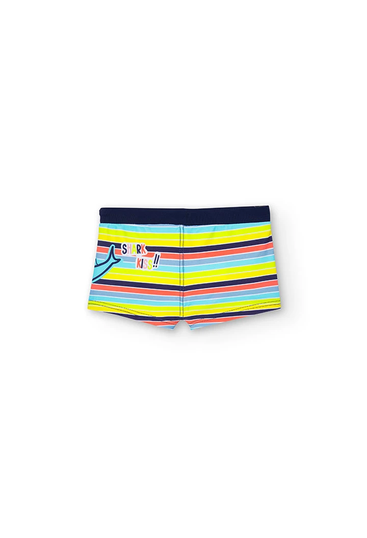 Maillot de bain polyamide rayé imprimé bébé garçon