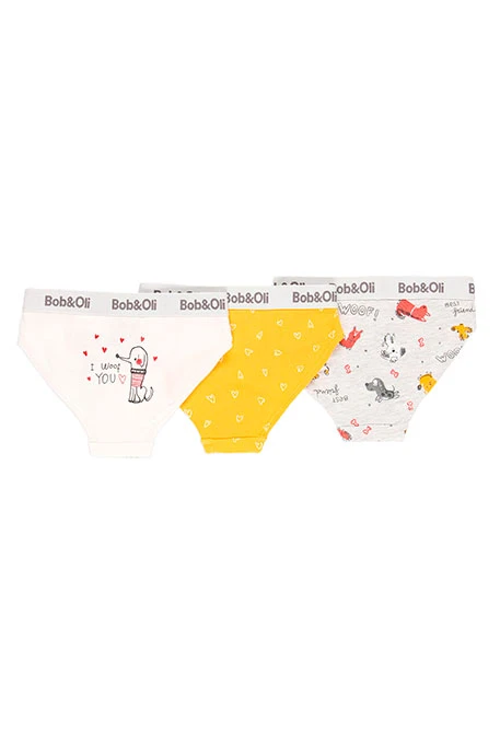 Pack de 3 culottes pour fille - organique