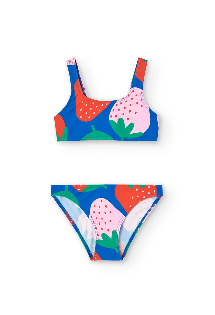 Bikini en polyamide pour fille avec imprimé