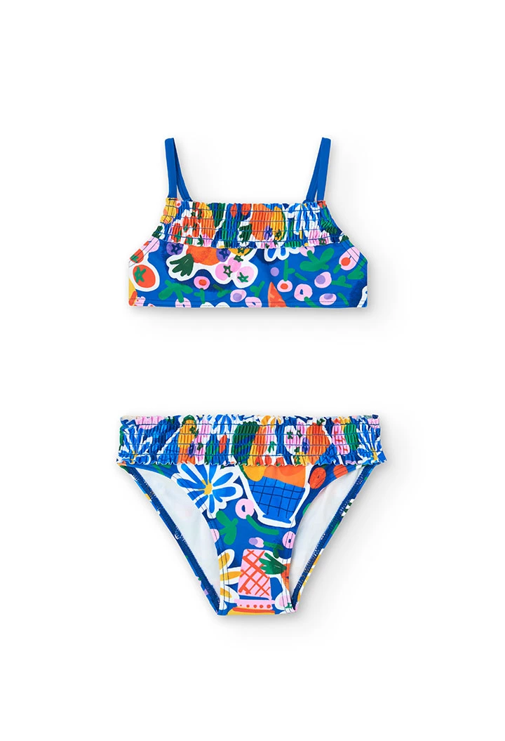 Bikini en polyamide pour fille avec imprimé de fruits