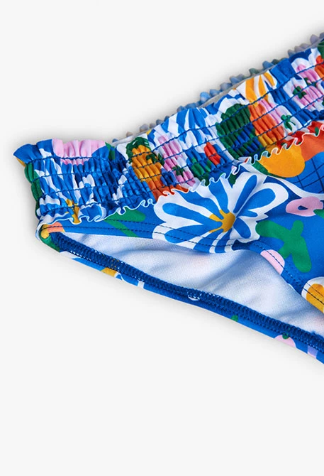 Biquíni de poliamida para menina com estampado de frutas