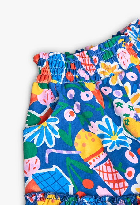 Strick-Bermudas für Mädchen mit Muster