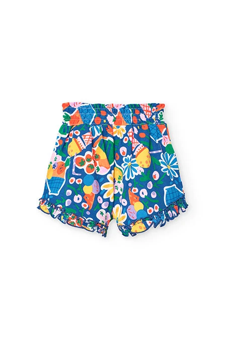 Strick-Bermudas für Mädchen mit Muster