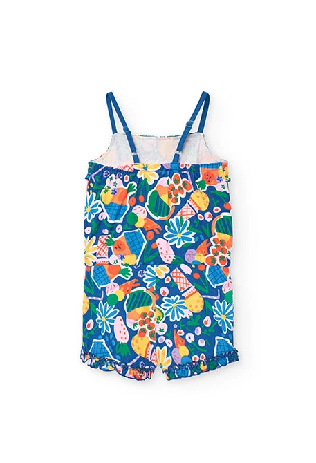 Vestido de punto para niña con estampado de fresas