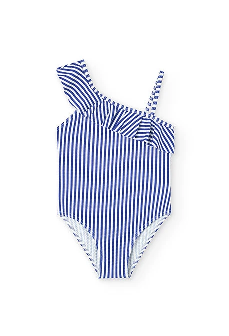 Maillot de bain en polyamide pour fille à motif de feuilles